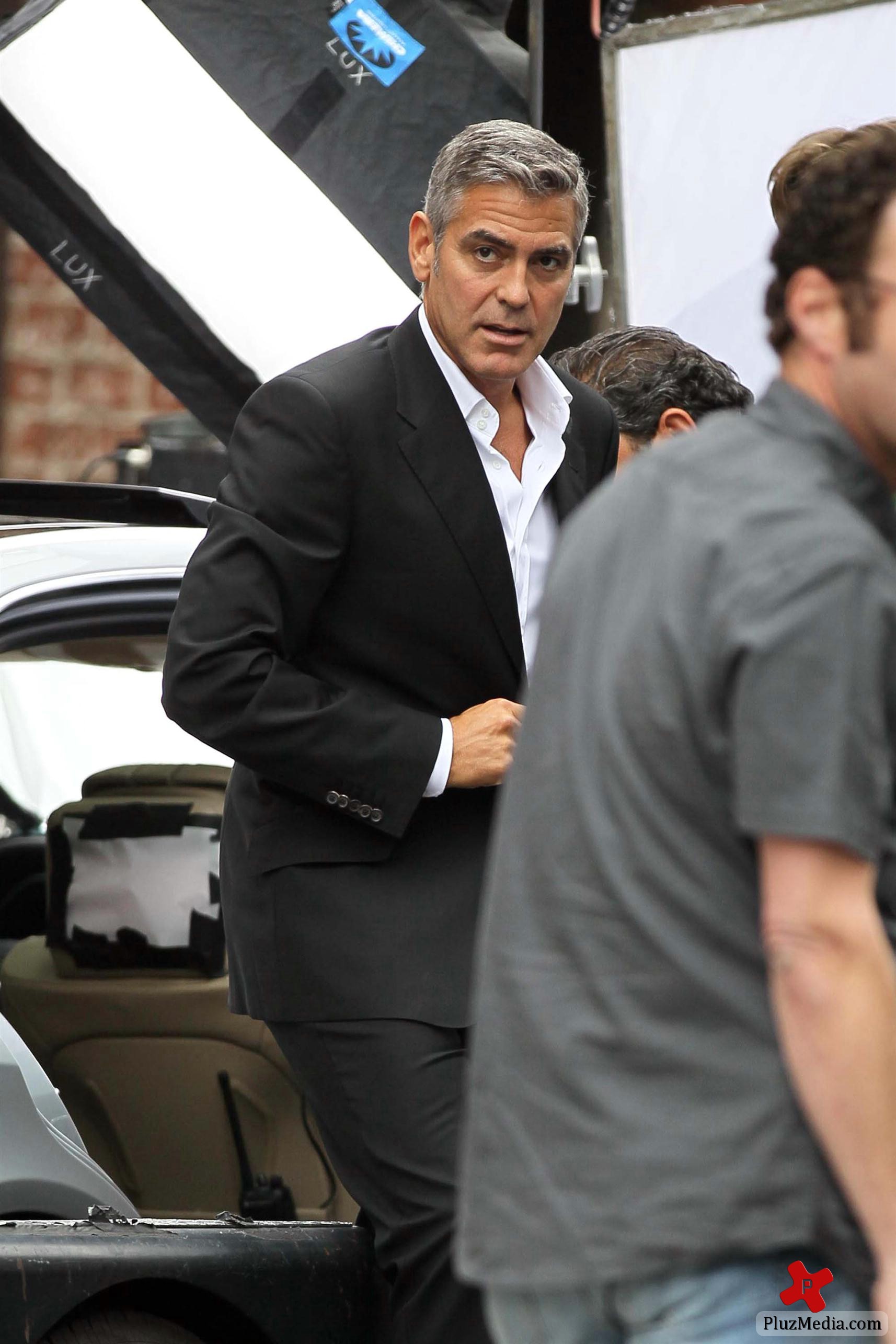 George Clooney on the set of a Mercedes Benz E300 L advert photos | Picture 78293